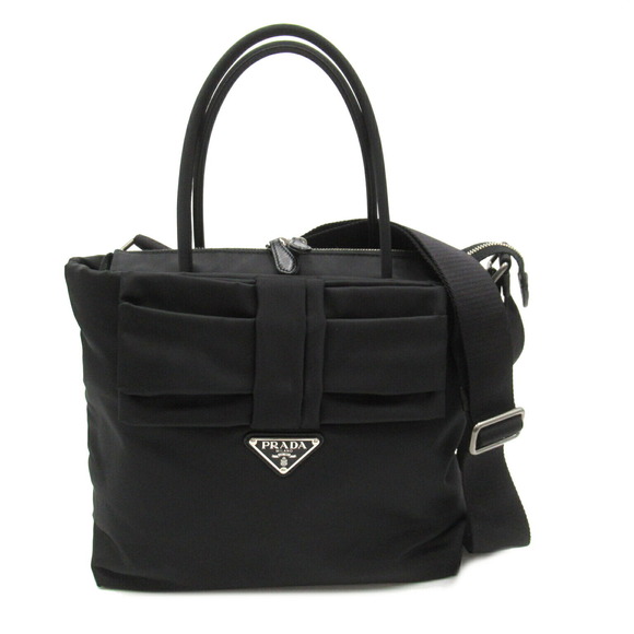 Prada Nylon Bag 2Way Tote Black - Picture 2 of 10
